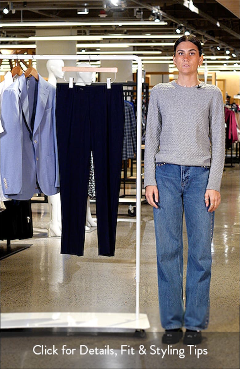 Capri Trim Fit Pleated Wool Dress Pants, sales video thumbnail