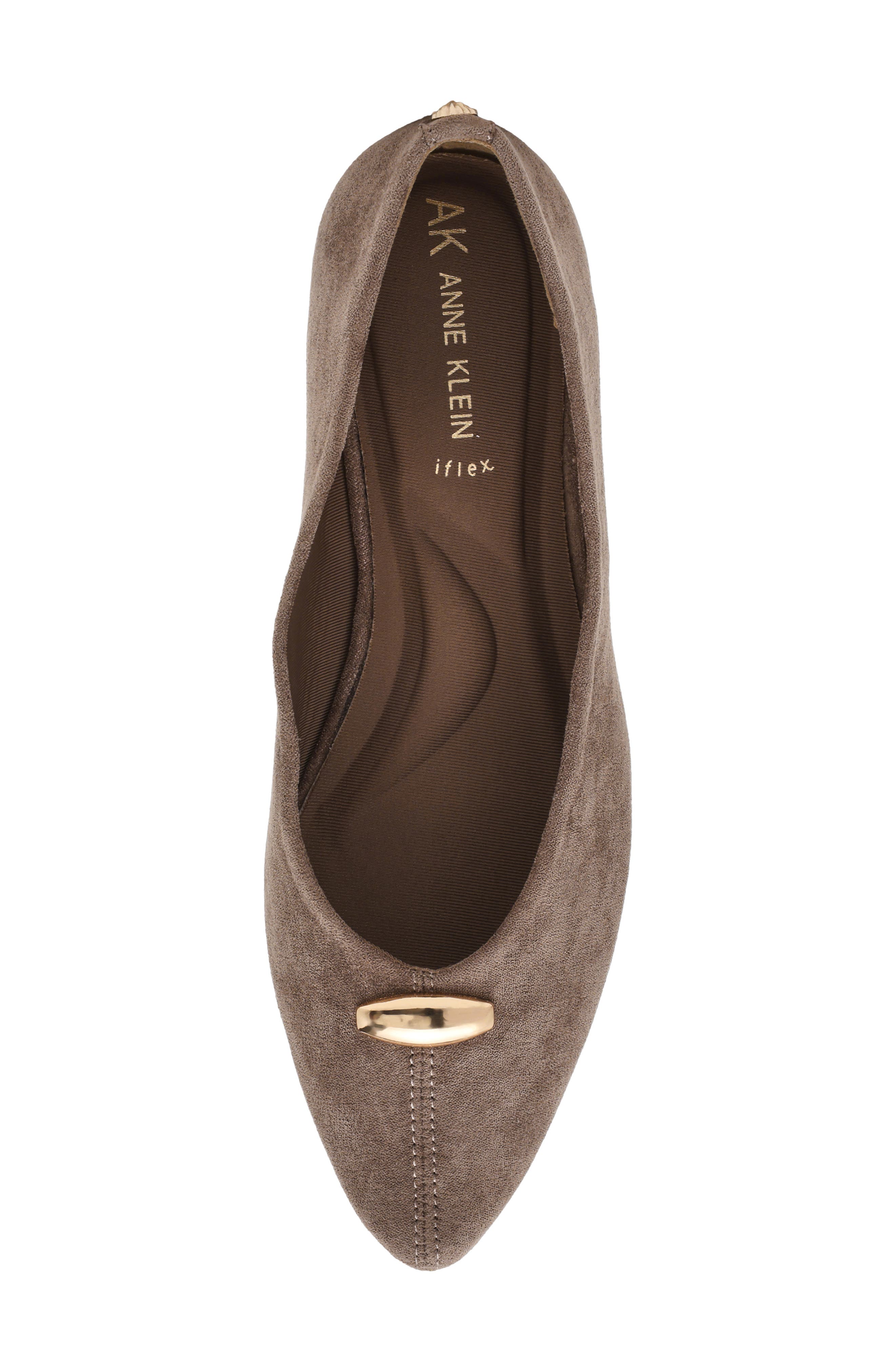 Yonder Pointed Toe Flat, Alternate, color, TAUPE MICROSUEDE