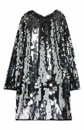 Reiss Kids' Paillette Long Sleeve Dress