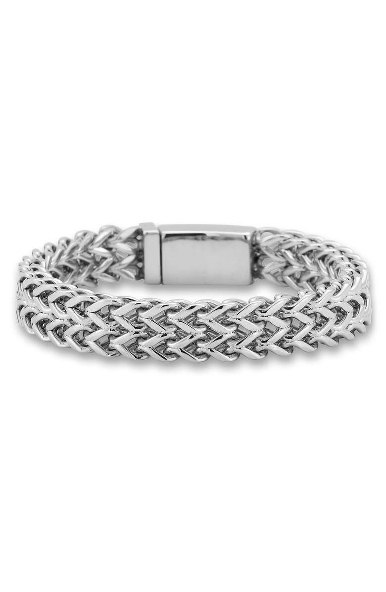 Yield of Men Men's Bold Wheat Chain Bracelet, Main, color, Silver