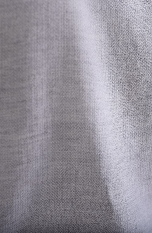 Bugatchi Axel Shaped Fit Micro Herringbone Cotton & Wool Button-up Shirt In Gray