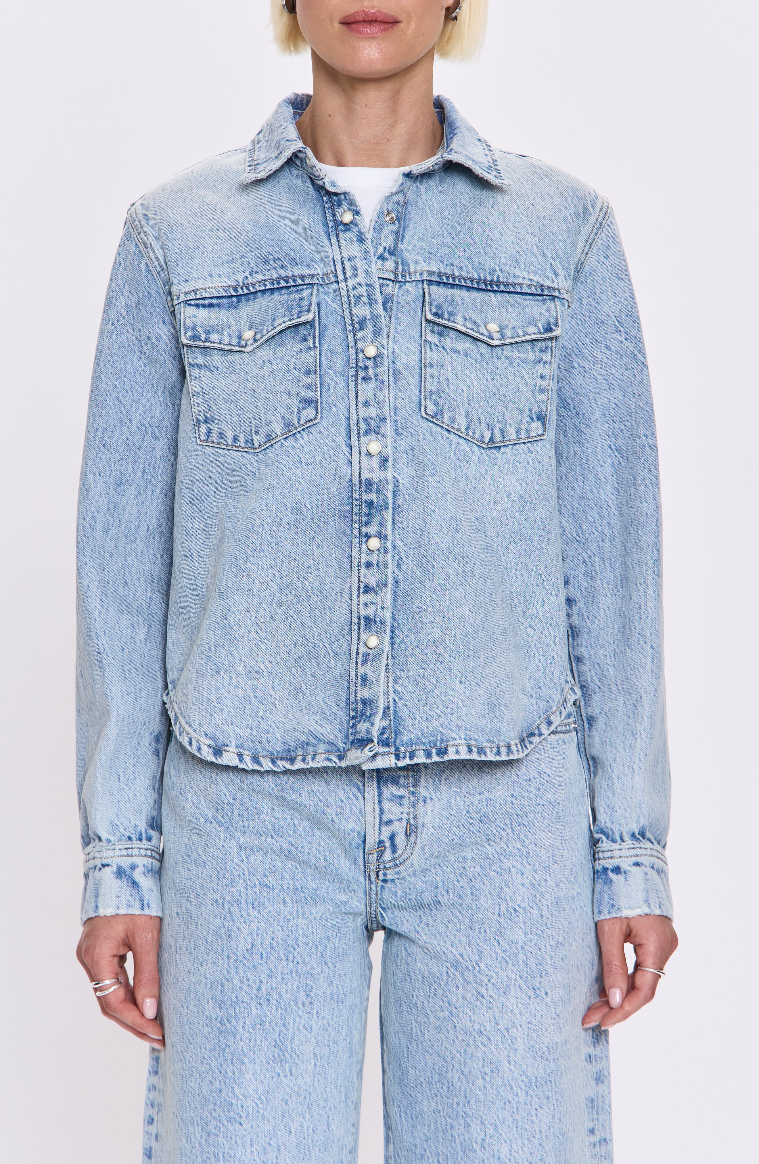 Thea Shrunken Denim Shacket