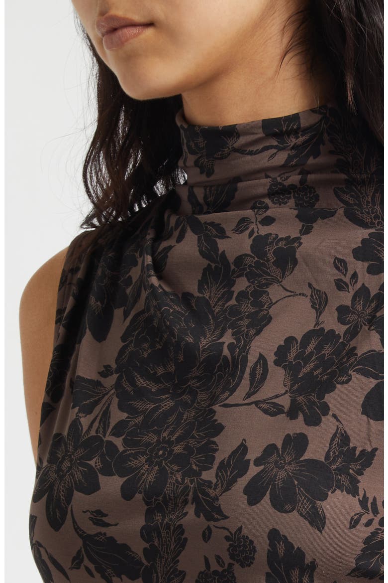 Mylie Sleeveless Turtleneck Top, Alternate, color, DARK LICHEN BLACK