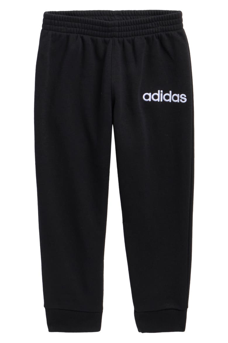 Kids' Linear Logo Fleece Joggers, Main, color, BLACK