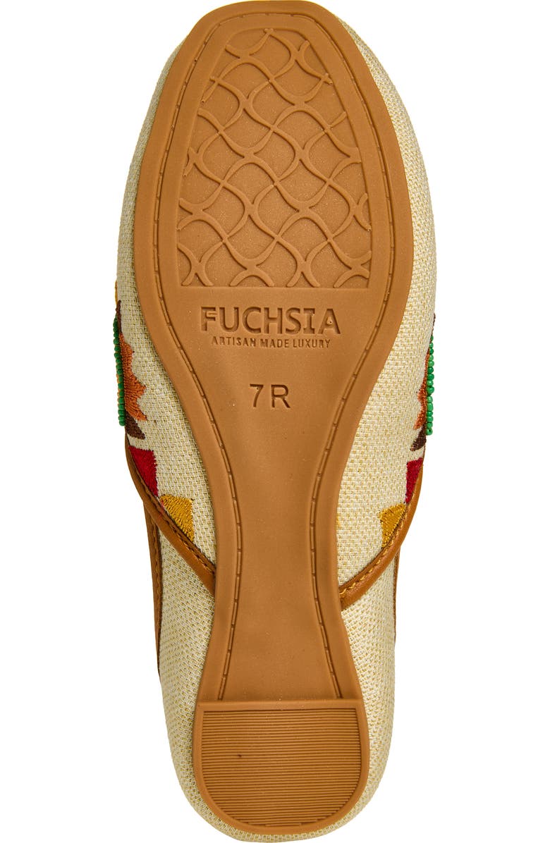 FUCHSIA Embroidered Jutti Flat, Alternate, color, Beige