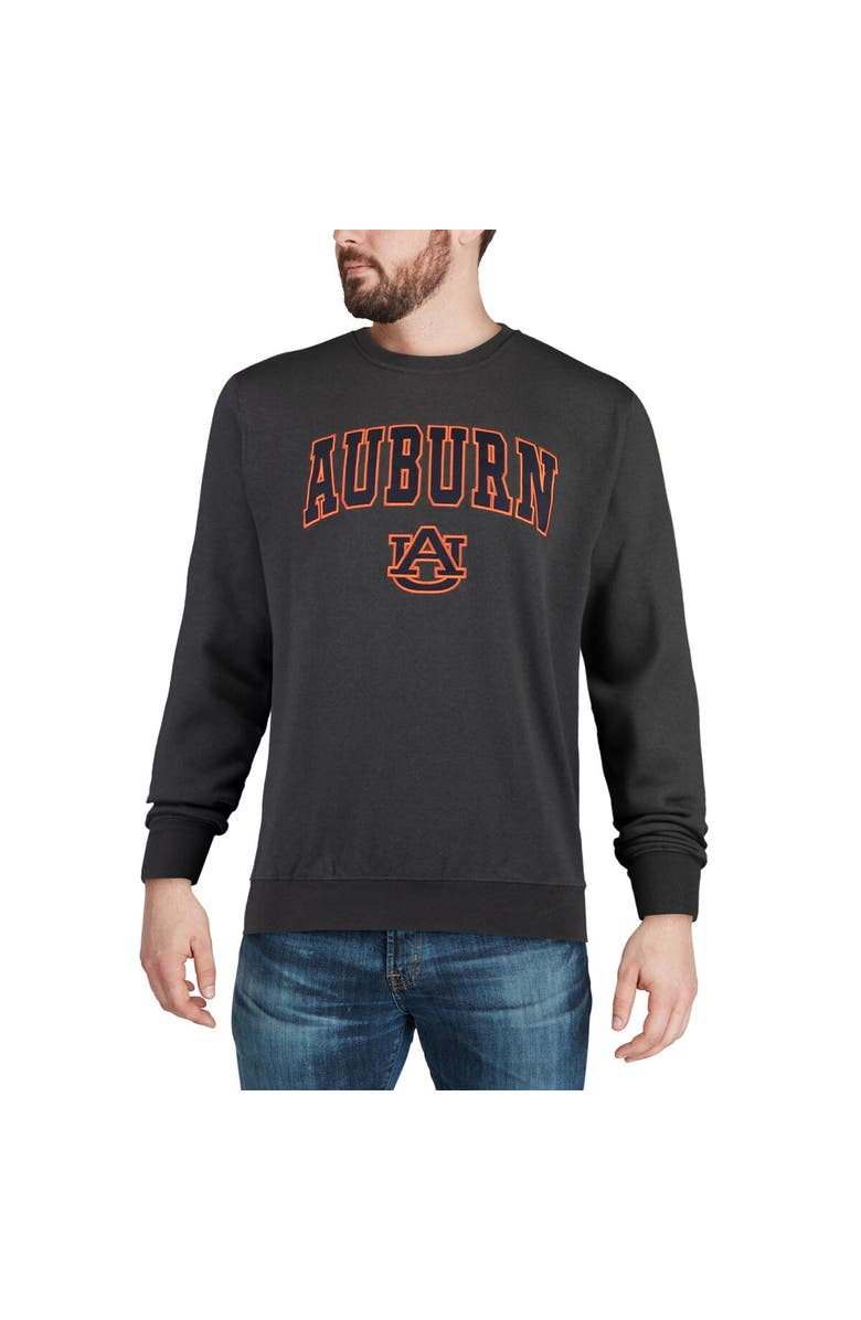 COLOSSEUM Men's Colosseum Charcoal Auburn Tigers Arch & Logo Crew Neck Sweatshirt, Alternate, color, Charcoal