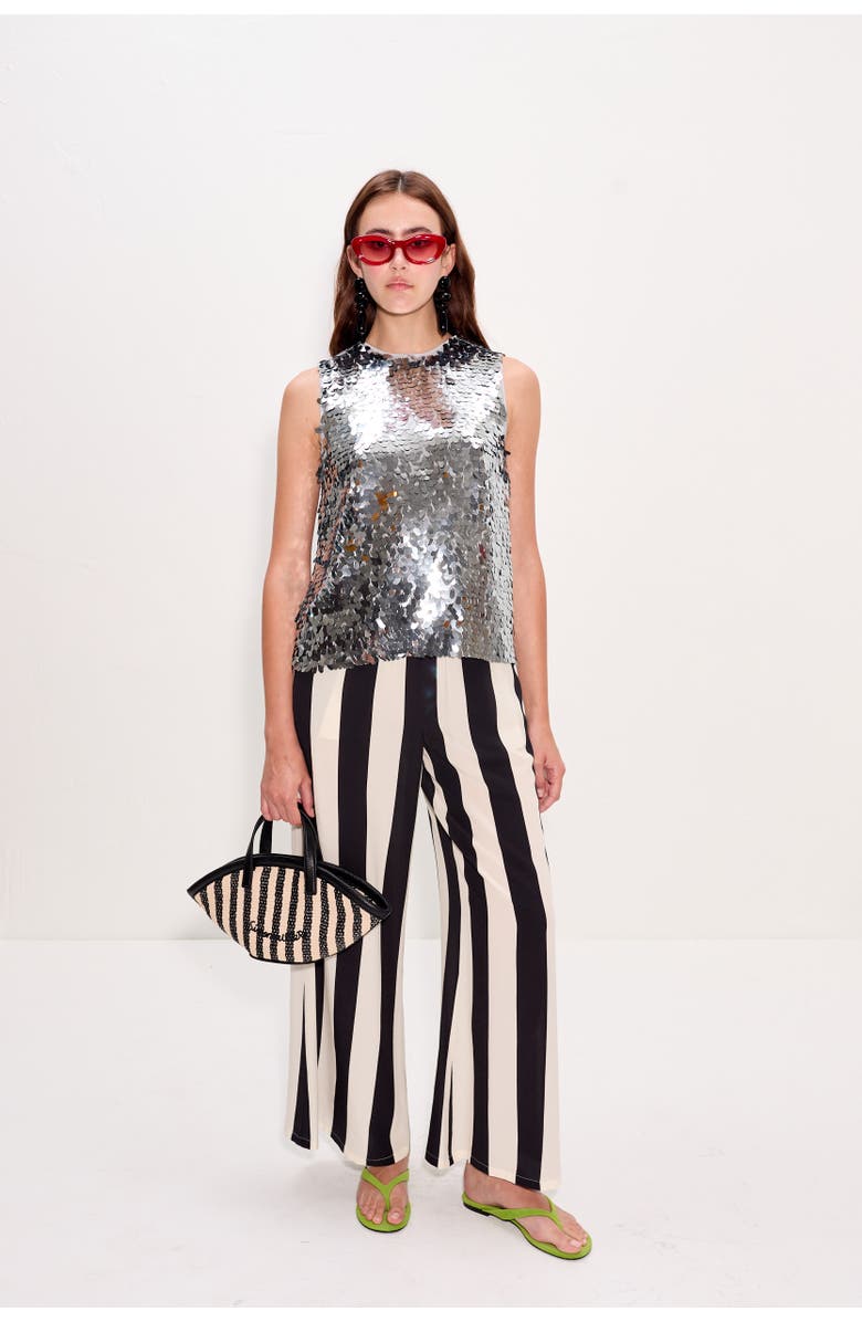 SIMONMILLER Shirley Sequin Top, Alternate, color, Satellite Silver