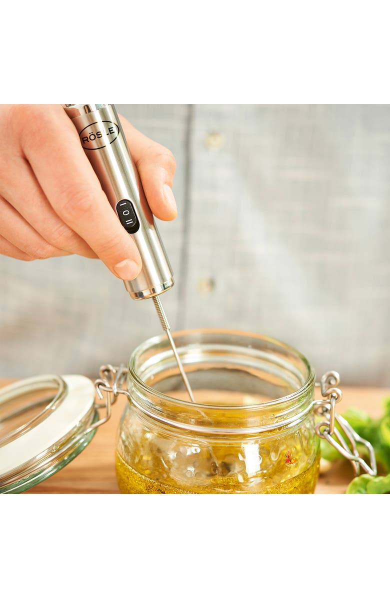 Rosle Stainless Steel Dual Speed Frother with Round Handle, 9-Inch, Alternate, color, 