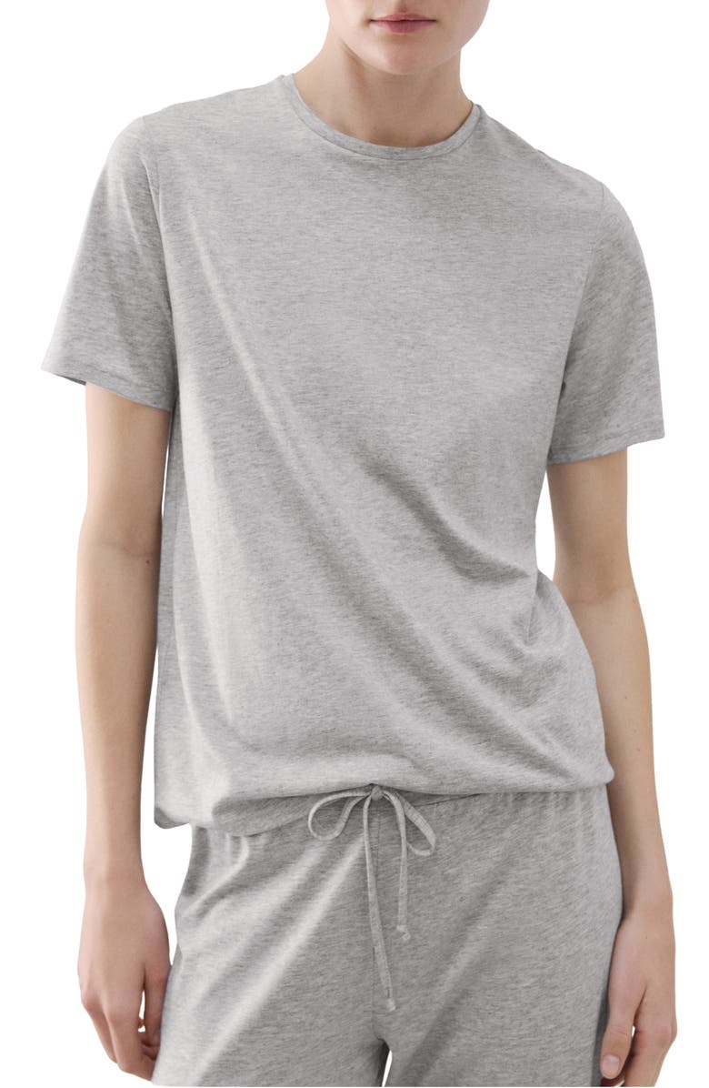 MANGO Short Sleeve Pajama T-Shirt, Main, color, Light/ Pastel Grey