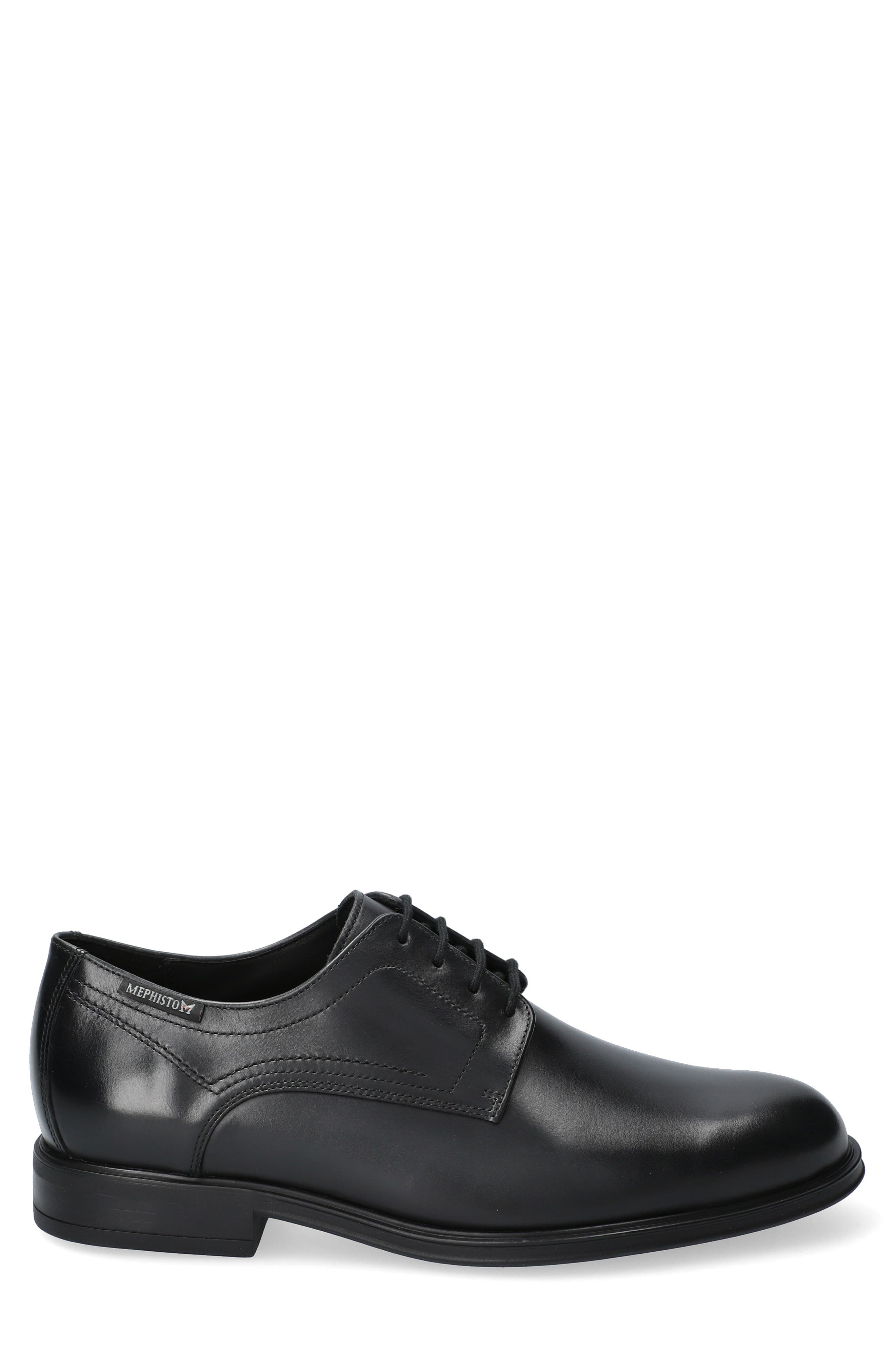 Mephisto Kevin Plain Toe Derby, Alternate, color, Black