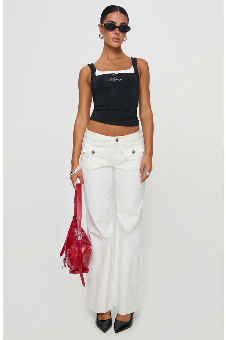 Benicale Low Rise Cargo Pants, Alternate, color, CREAM