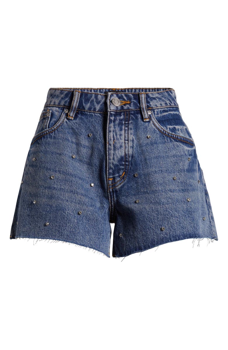 PURPLE BRAND Rhinestone Cutoff Denim Shorts, Alternate, color,