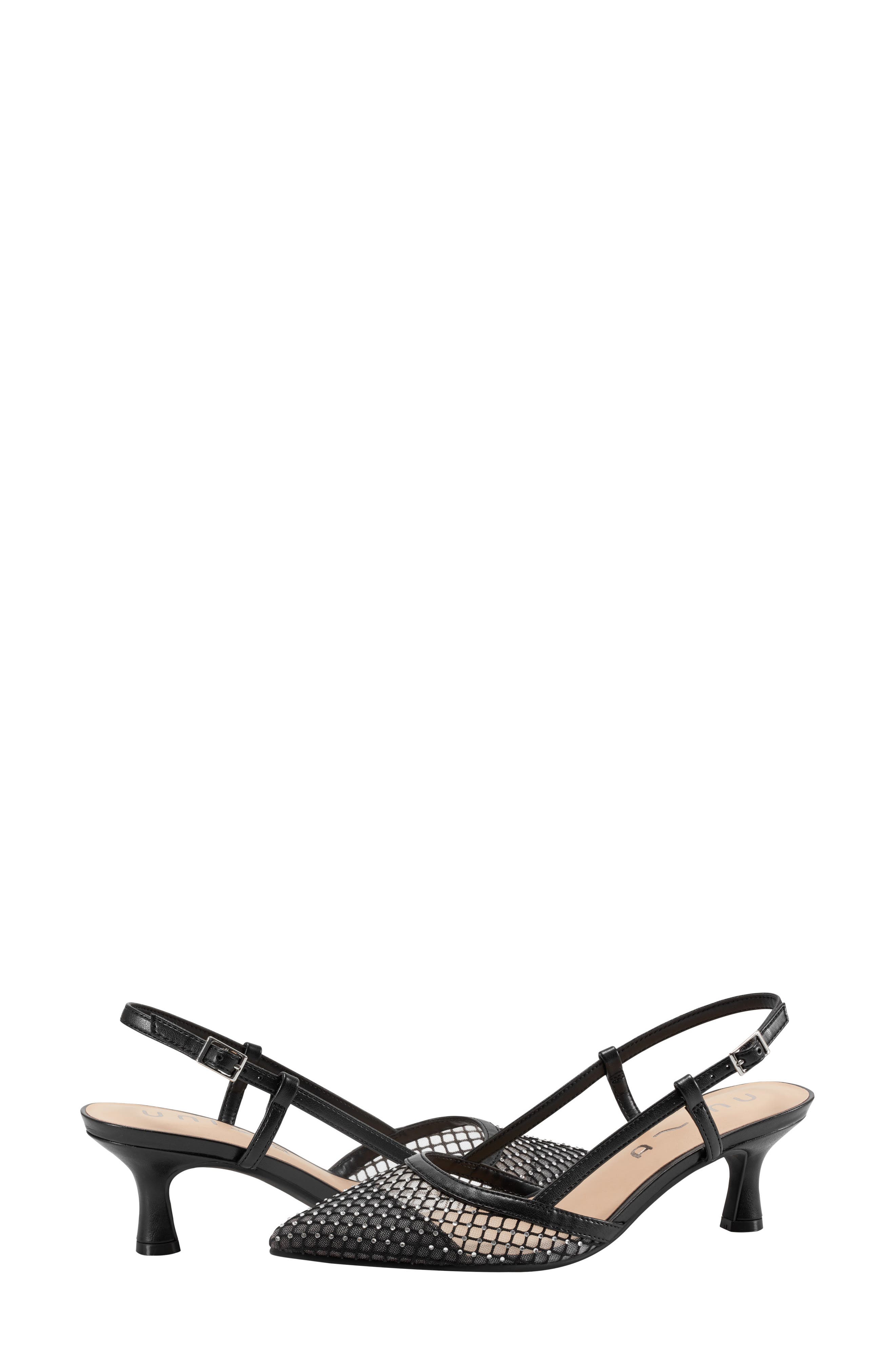 UNISA Rhinestone Mesh Slingback Pump, Alternate, color, 