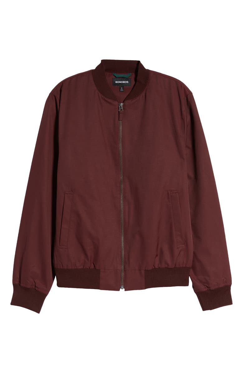 Bonobos New Boulevard Bomber Jacket, Alternate, color, Burgundy