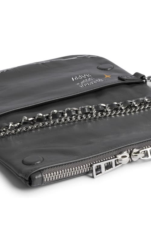 Zadig & Voltaire Nano Rock Humberto Clutch In Gray