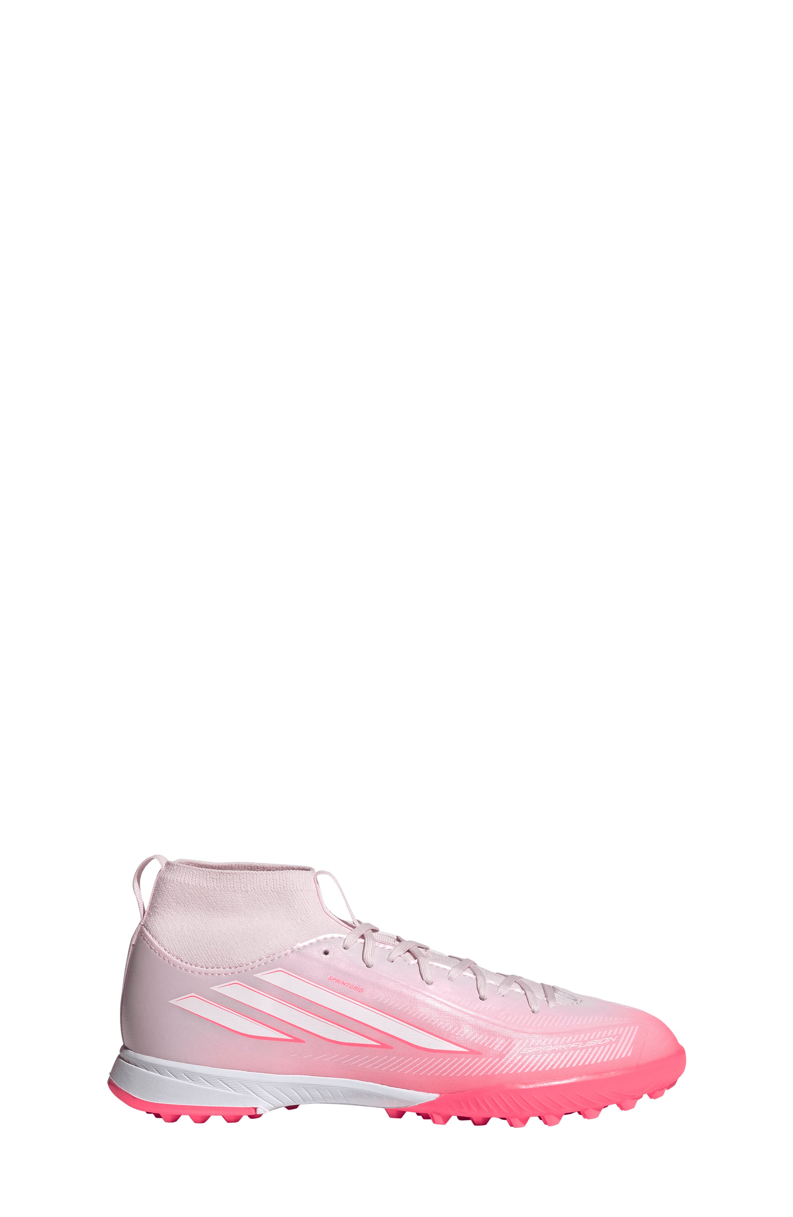 Kids' F50 Sparkfusion League Soccer Cleat, Alternate, color, TURBO/ WHITE/ PINK