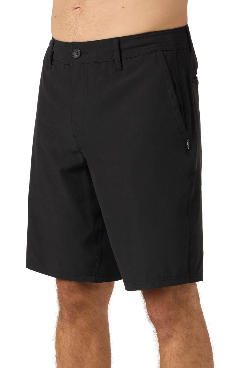 O'Neill Reserve Water Repellent Shorts, Alternate, color, Heather Black