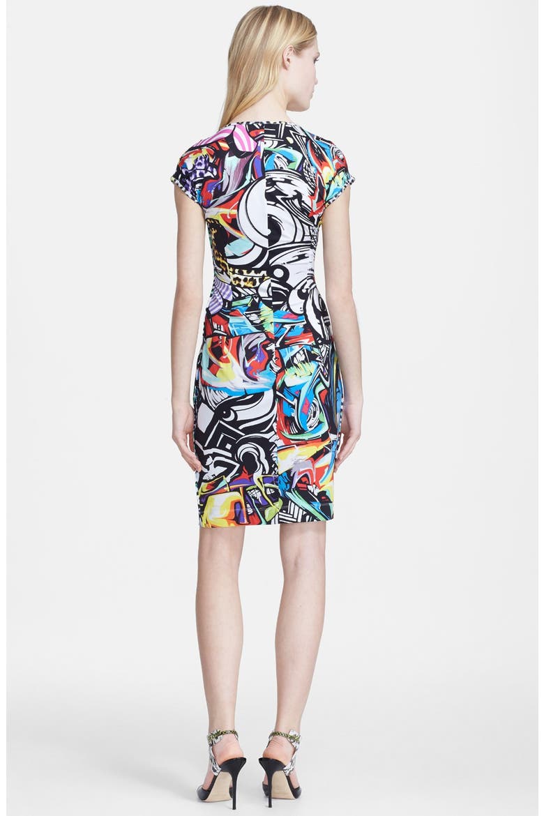 Graffiti Print Dress, Alternate, color, BLACK VARIANT