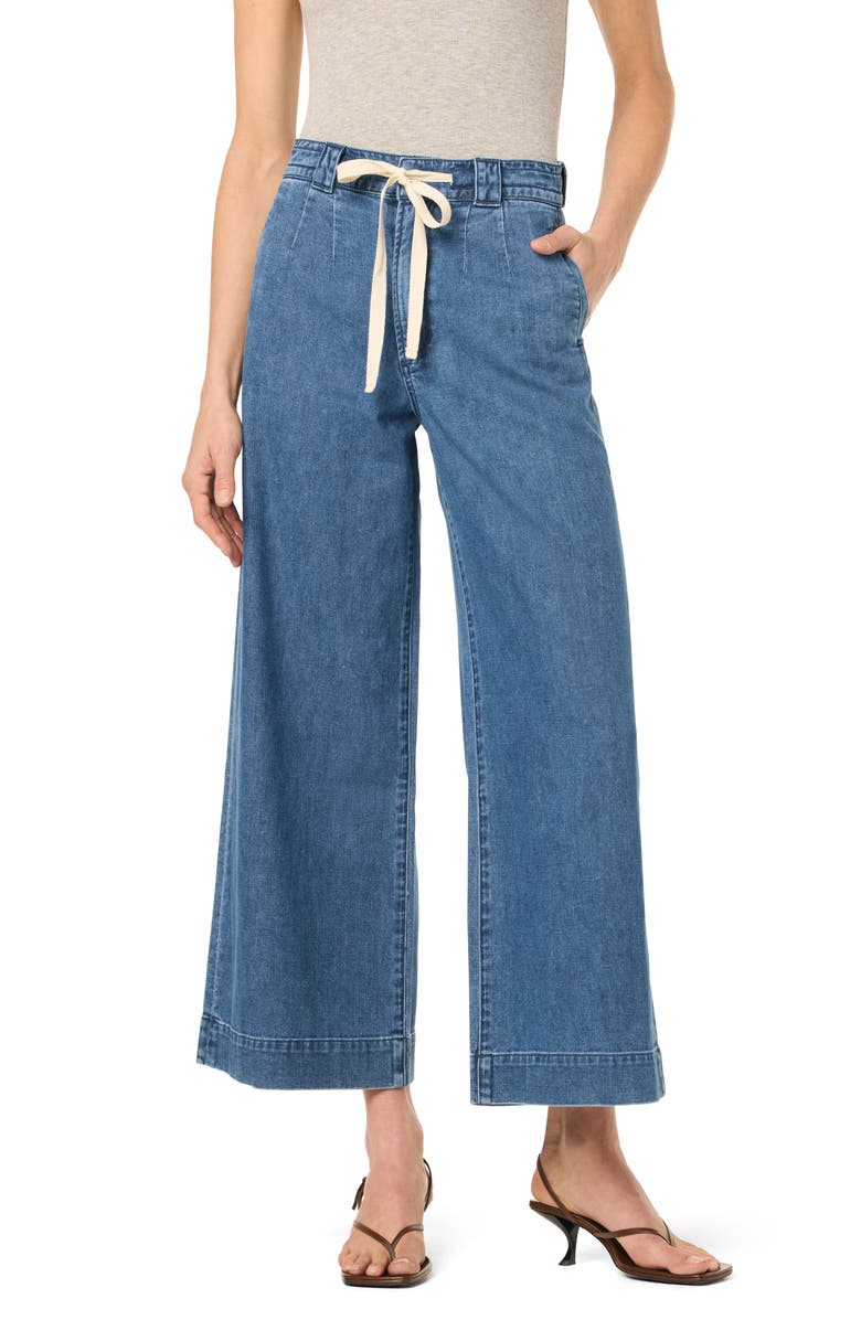 Joe's Tie Front Wide Leg Ankle Crop Trousers, Main, color, Mexico