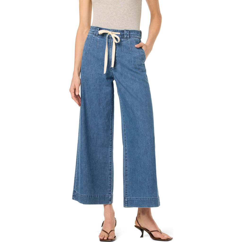 Joe's Tie Front Wide Leg Ankle Crop Trousers In Mexico
