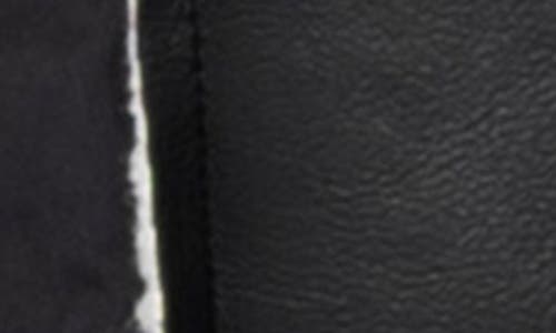 Blanknyc Faux Shearling Quilted Crop Jacket In Black