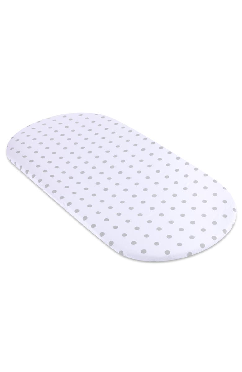 Ely's & Co. Baby Fitted Waterproof Bassinet Sheet 2 Pack, Alternate, color, Grey Chevron & Polka Dot