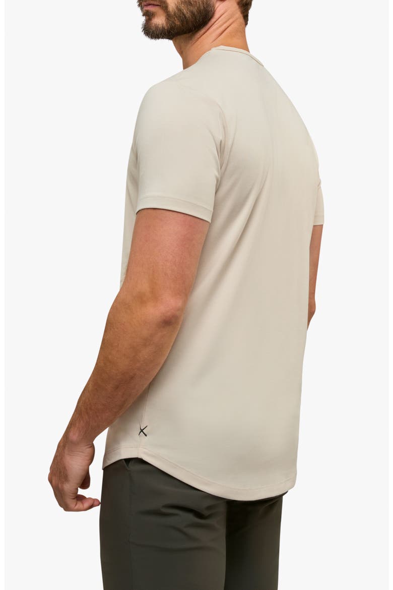 AO Curve Hem Cotton Blend T-Shirt, Alternate, color, CLAY