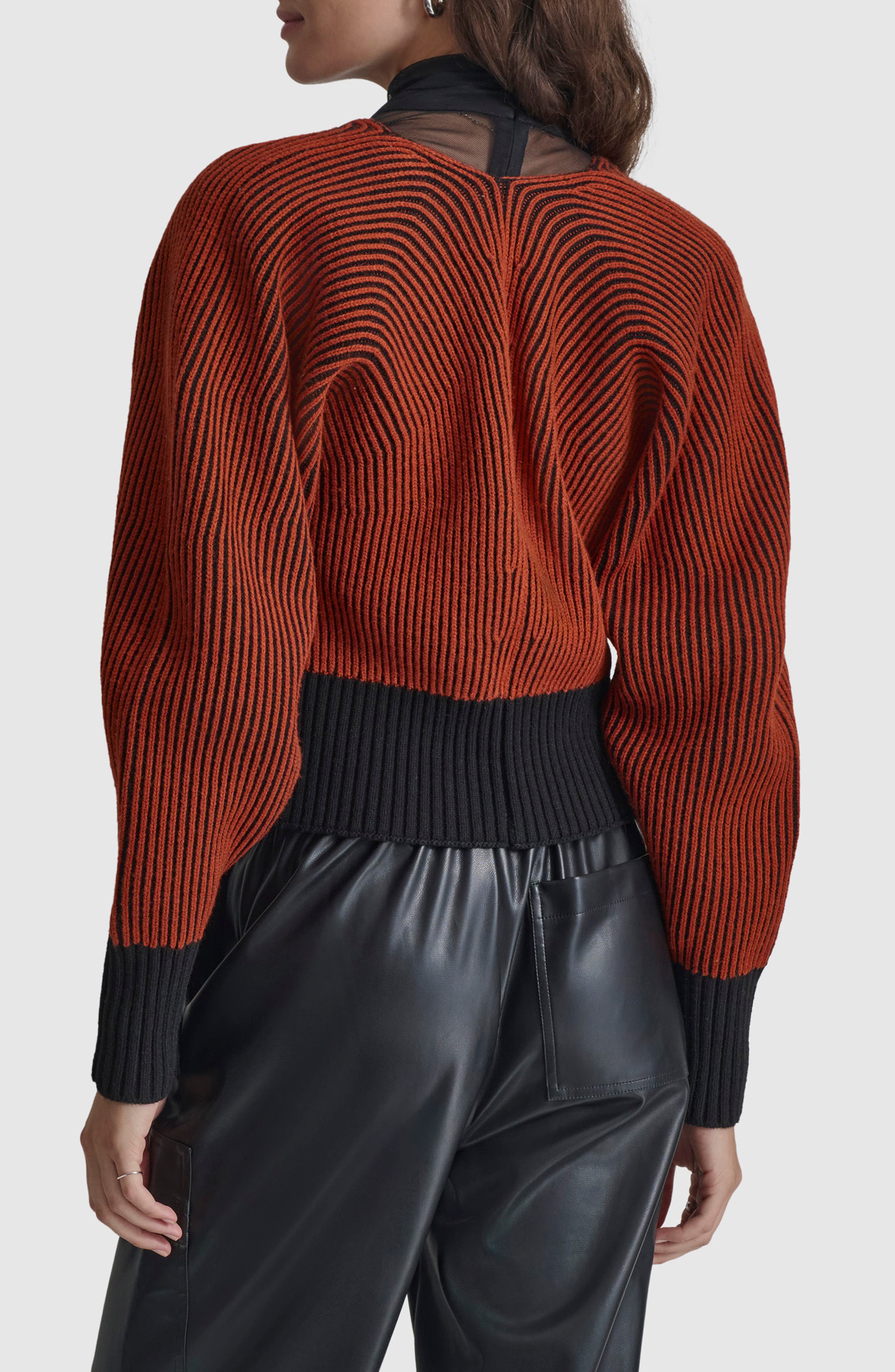 Contrast Rib Cardigan - image 2