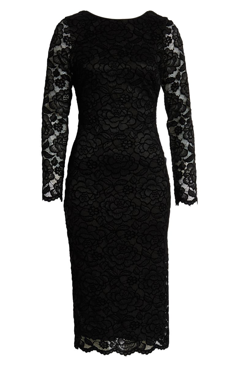 Dress the Population Emery Stretch Lace Body-Con Dress, Alternate, color,