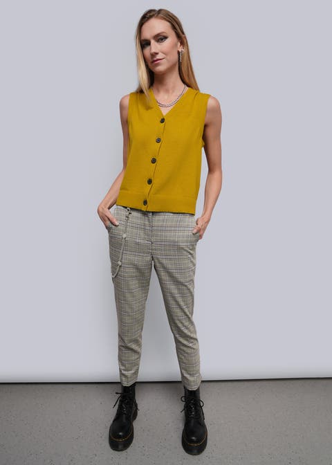 The Empower Plaid Slim Crop Pant