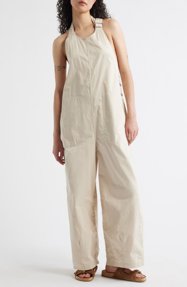 Free People Great Plains Halter Ankle Jumpsuit, Main, color, Tea