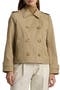 Short Cotton Blend Trench Coat
