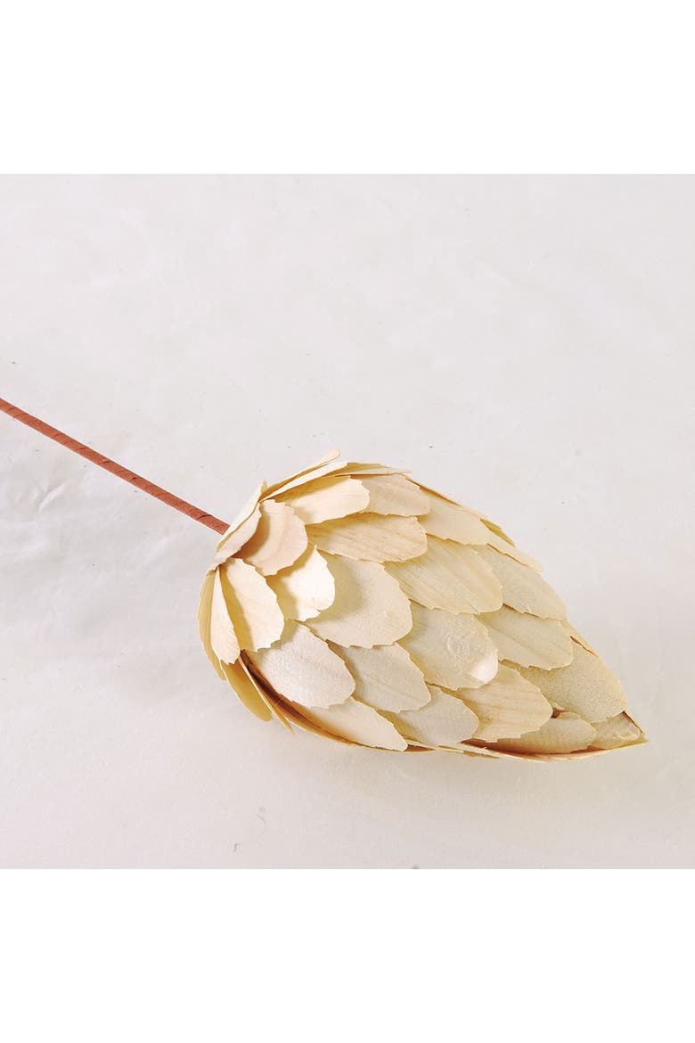 Natural Lotus Christmas Tree Ornament Pick, Main, color, Off-White
