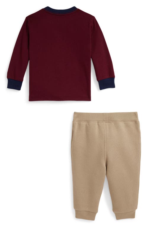 Ralph Lauren Baby Boys Polo Bear Tracksuit In Burgundy