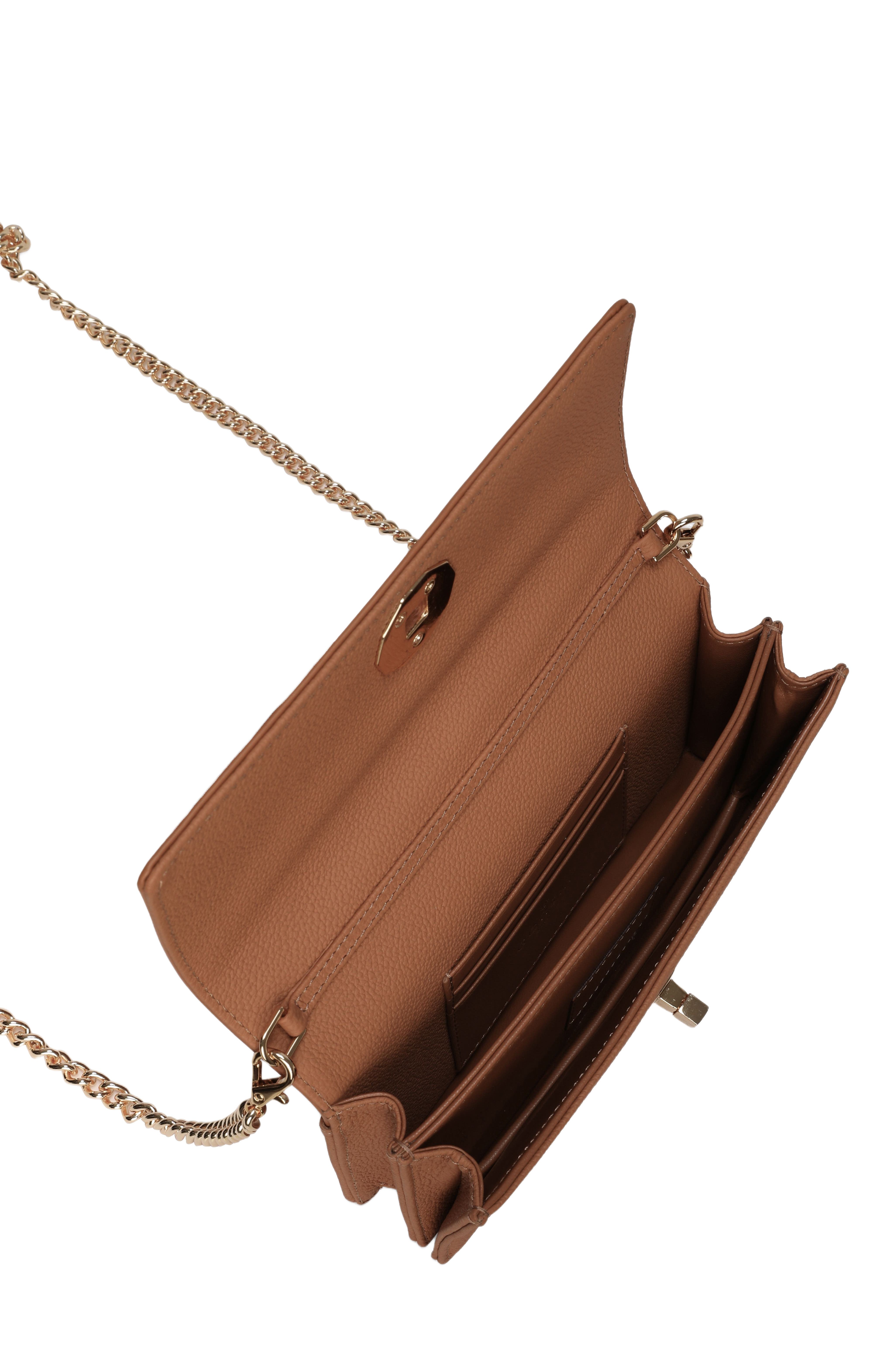 Top Handle Purse with Crossbody Chain, Alternate, color, TAN