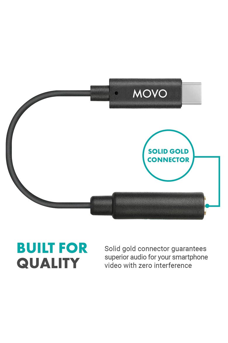UCMA-2 Female 3.5mm TRRS to USB-C Mic. Adapter, Alternate, color, Black