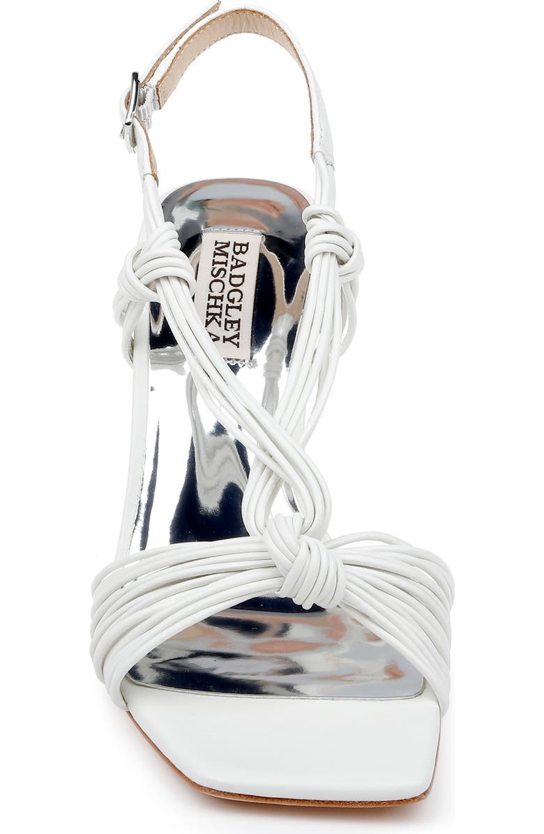 Badgley Mischka Collection Carmine High Shine Slingback Sandal, Alternate, color, Soft White