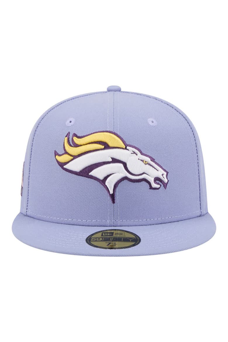 Men's New Era Light Purple Denver Broncos Lavender Bloom 59FIFTY Fitted Hat, Alternate, color, Light Purple