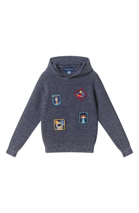 Kids' Hooded Patches Sweater
