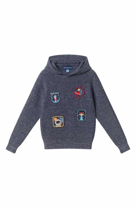 Kids' Hooded Patches Sweater
