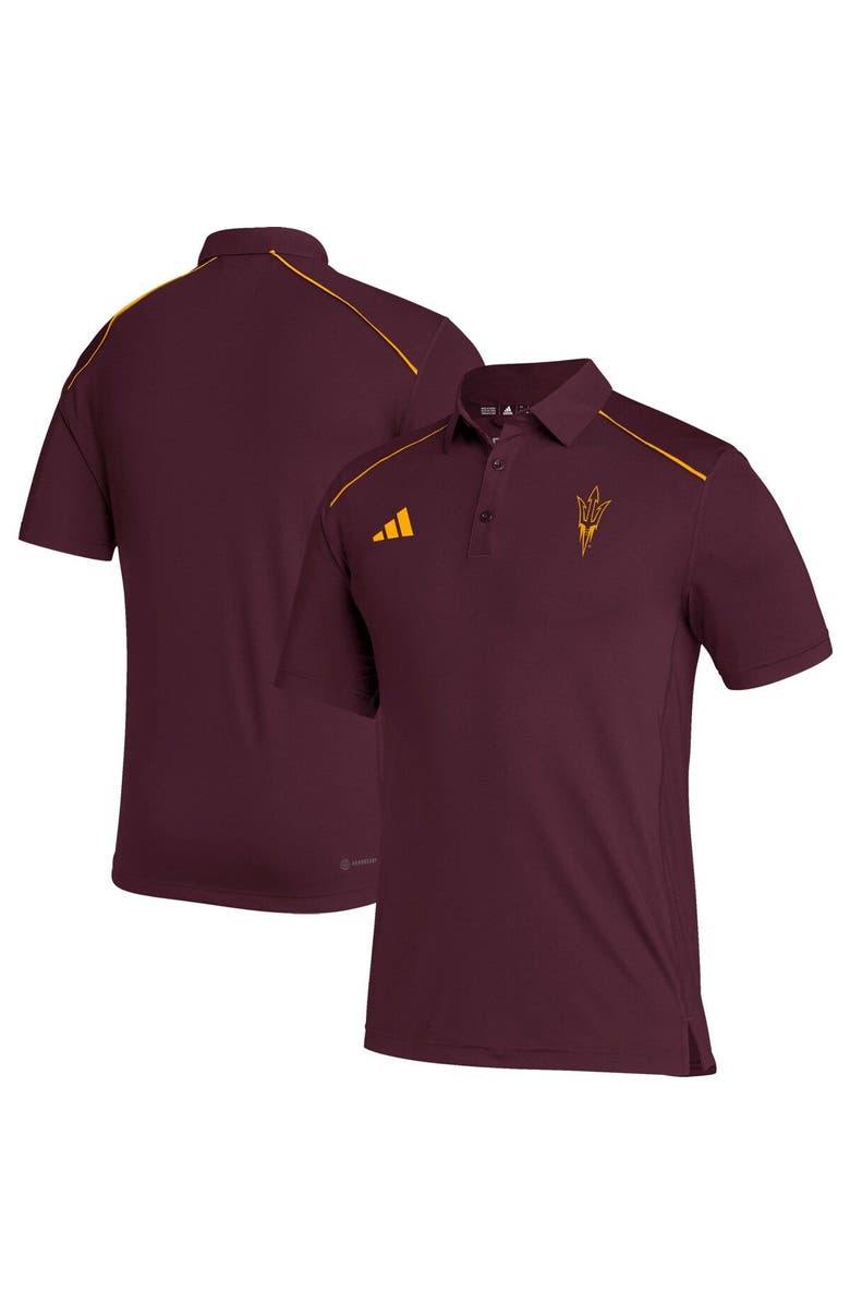 adidas Men's adidas Maroon Arizona State Sun Devils Coaches AEROREADY Polo, Main, color,