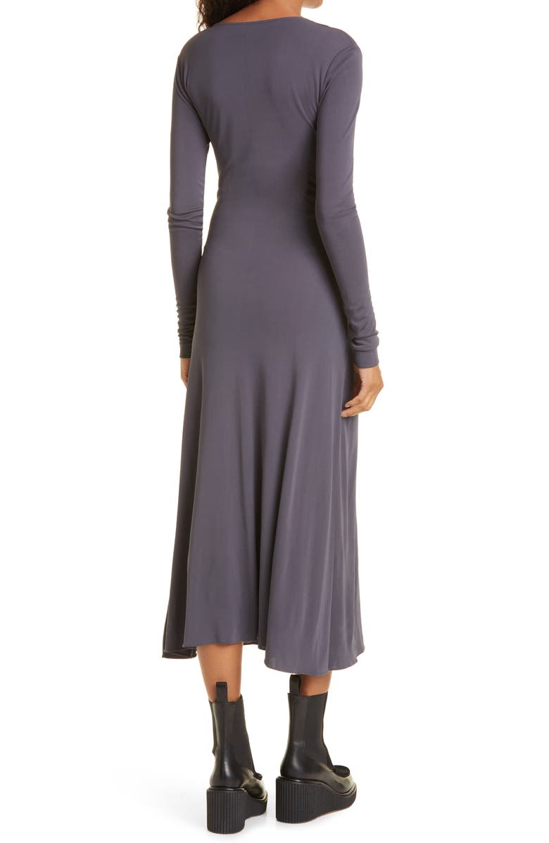 rag & bone Jules Jersey Long Sleeve Midi Dress, Alternate, color, 
