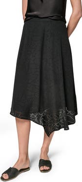 Donna Karan New York Lasercut Handkerchief Hem Skirt