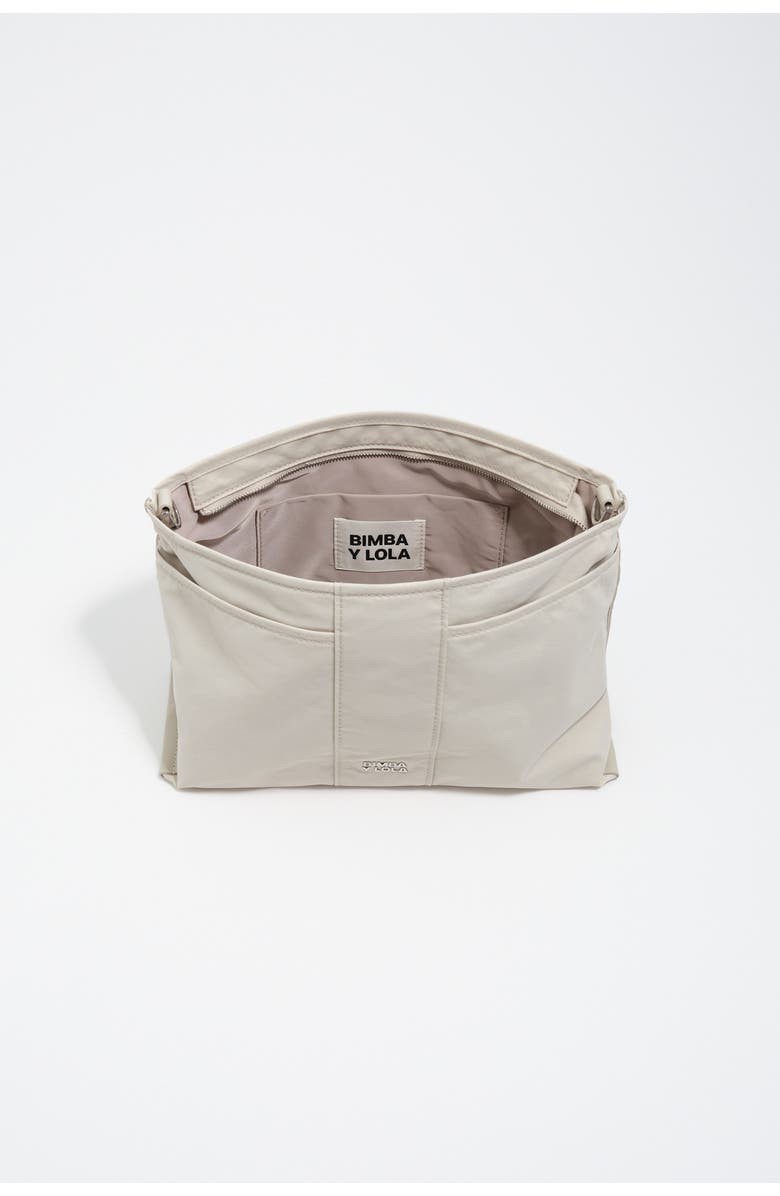 Bimba y Lola Medium Nylon Trapezium Make-Up Case, Alternate, color, Stonewhite