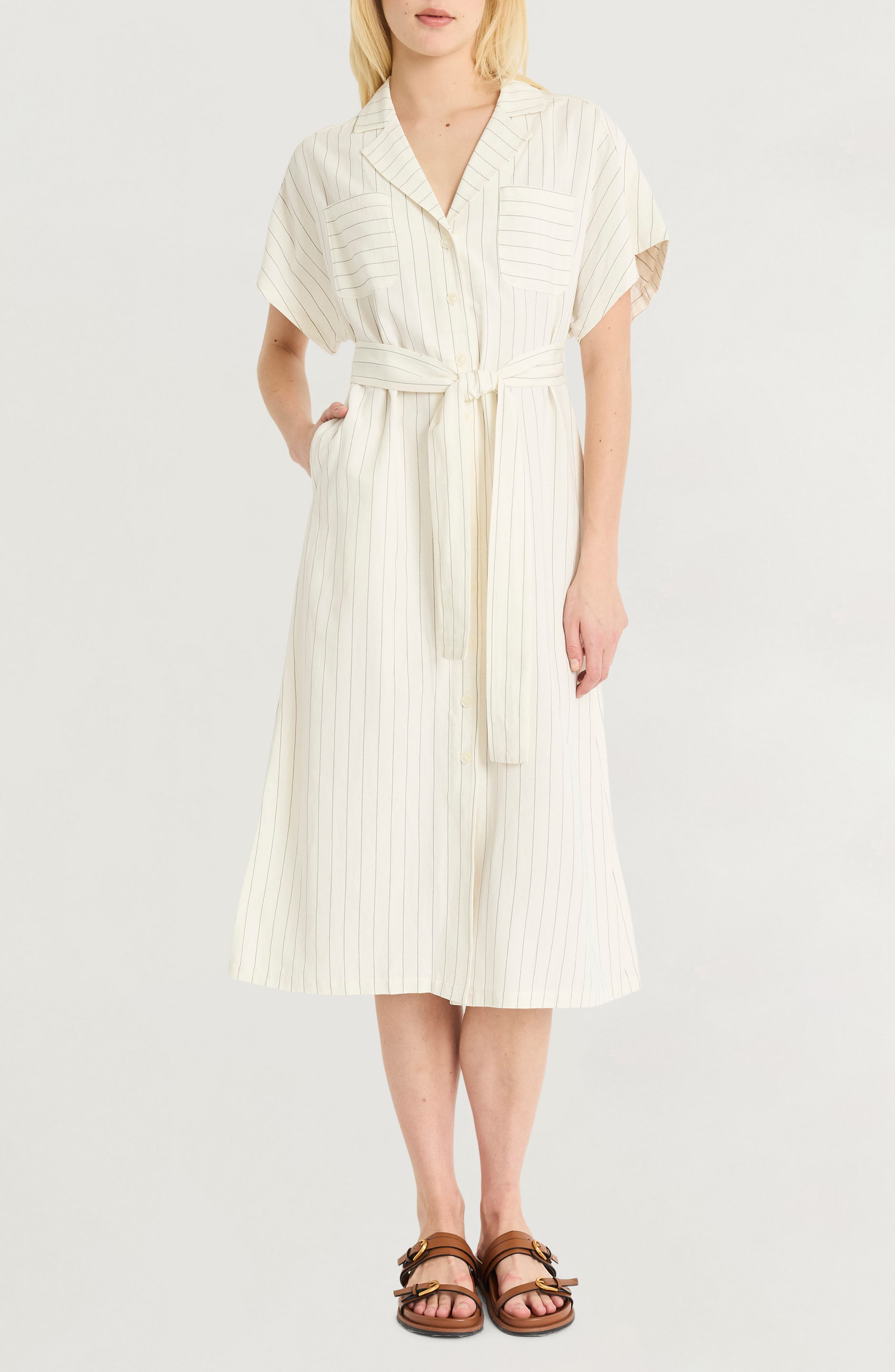 Luxely Stripe Shirtdress