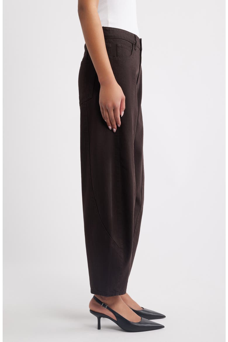 Miro High Waist Barrel Jeans, Alternate, color, TOBACCO
