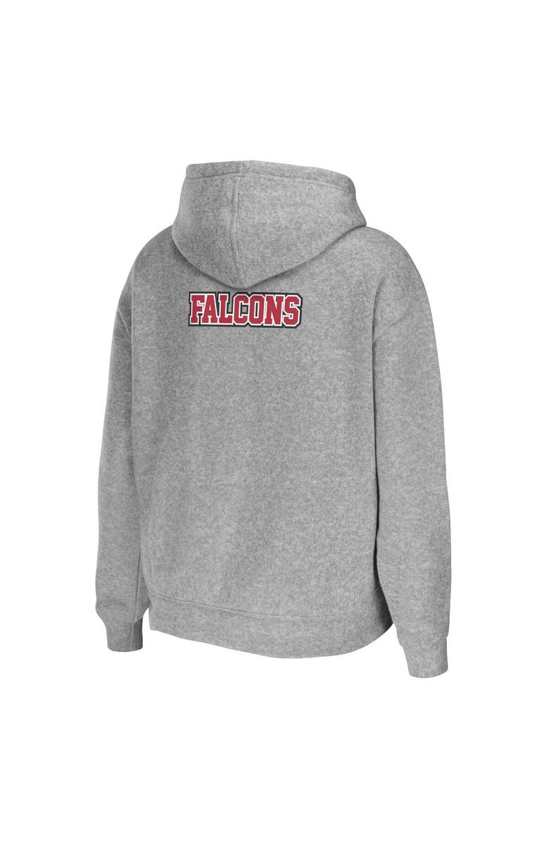 WEAR by Erin Andrews Women's WEAR by Erin Andrews Heathered Gray Atlanta Falcons Team Full-Zip Hoodie, Alternate, color, Heather Gray