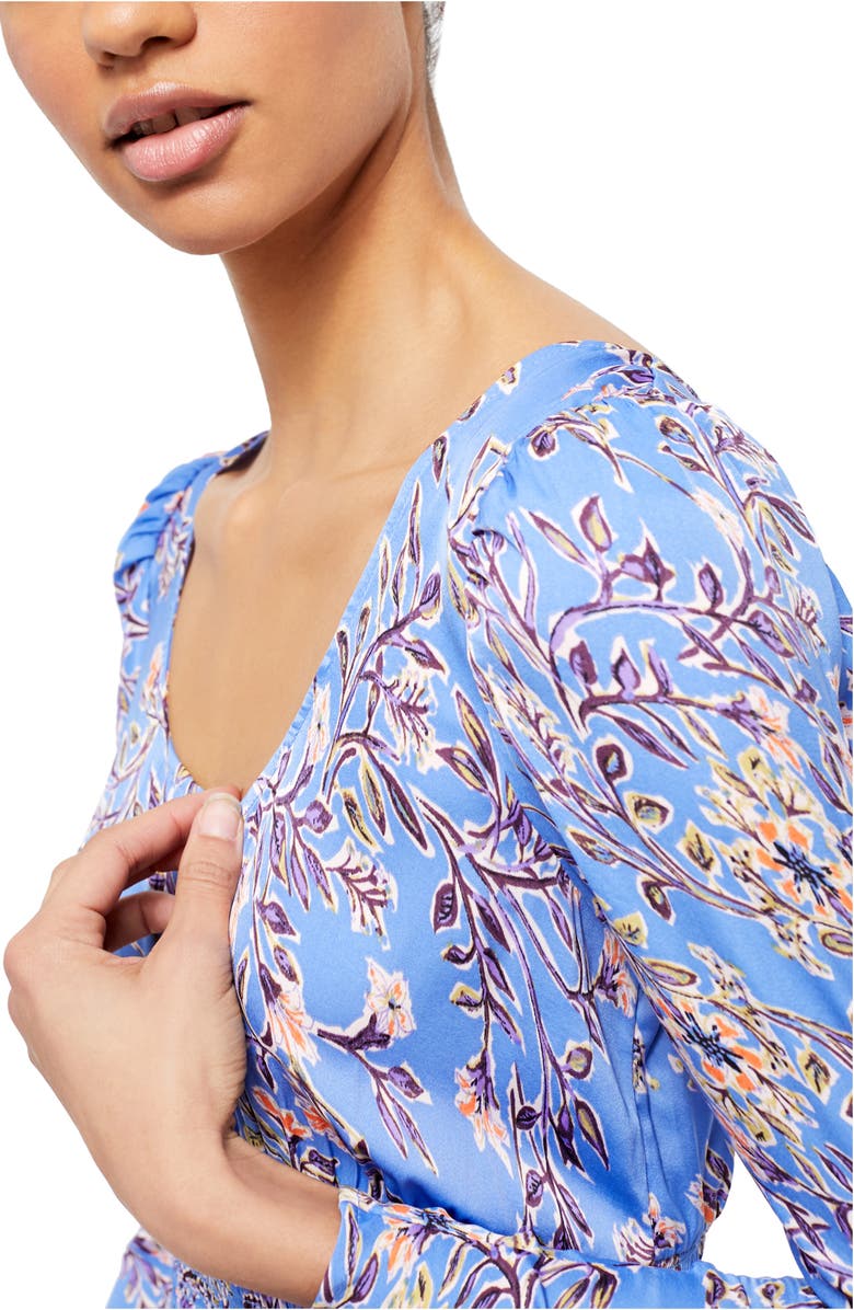 Free People Santiago Print Blouse, Alternate, color, Blue