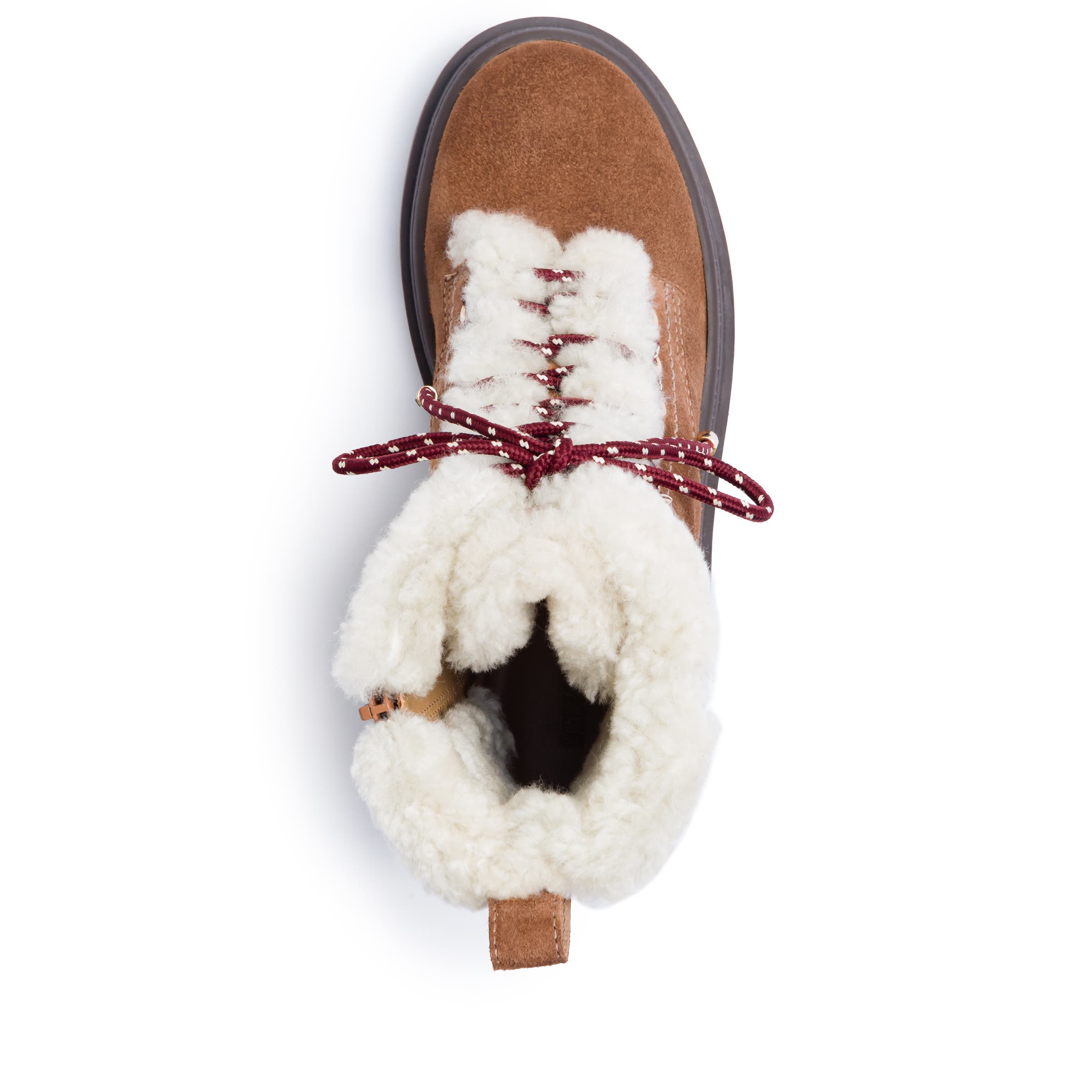 Bernardo Footwear North Shearling Hiker Boot, Alternate, color, Almond