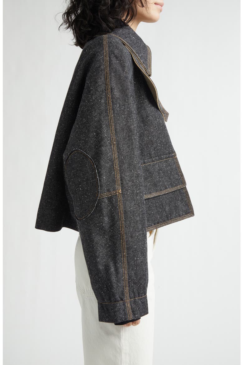Precious Cargo Denim Crop Jacket, Alternate, color, INDIGO RAW